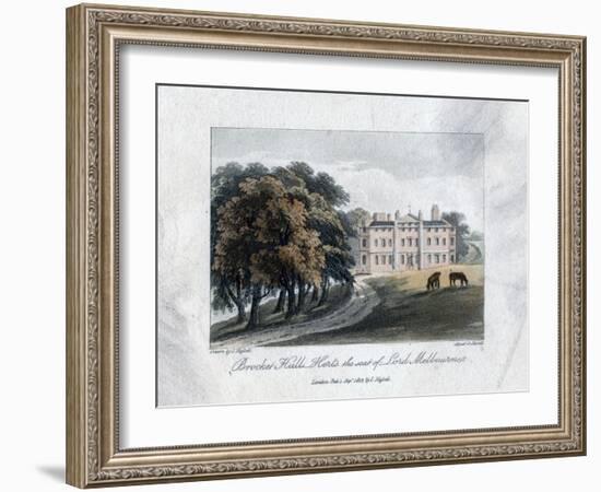 Brocket Hall, Herts, the Seat of Lord Melbourne, 1817-Daniel Havell-Framed Giclee Print