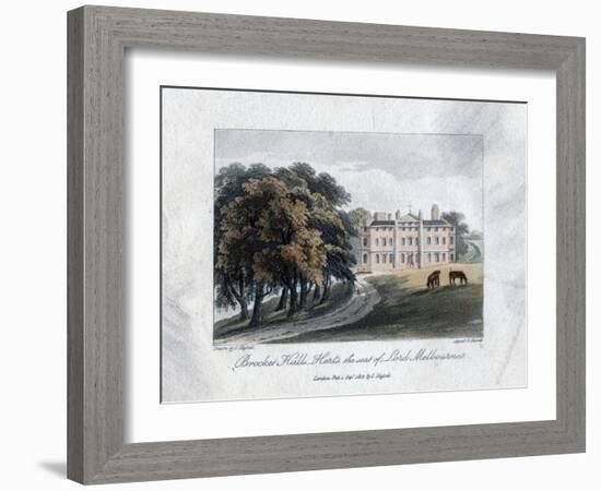 Brocket Hall, Herts, the Seat of Lord Melbourne, 1817-Daniel Havell-Framed Giclee Print