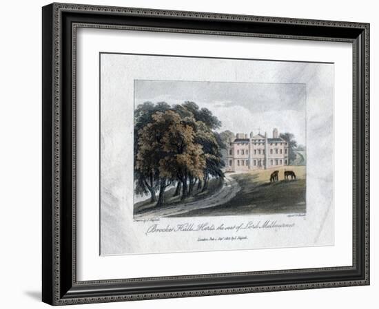 Brocket Hall, Herts, the Seat of Lord Melbourne, 1817-Daniel Havell-Framed Giclee Print