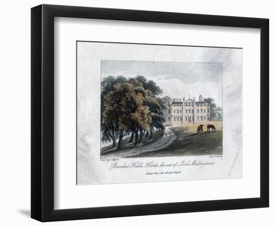 Brocket Hall, Herts, the Seat of Lord Melbourne, 1817-Daniel Havell-Framed Premium Giclee Print