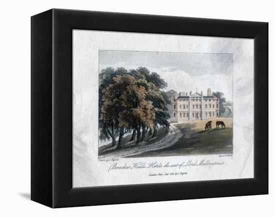 Brocket Hall, Herts, the Seat of Lord Melbourne, 1817-Daniel Havell-Framed Premier Image Canvas