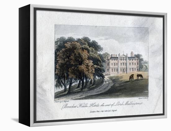 Brocket Hall, Herts, the Seat of Lord Melbourne, 1817-Daniel Havell-Framed Premier Image Canvas