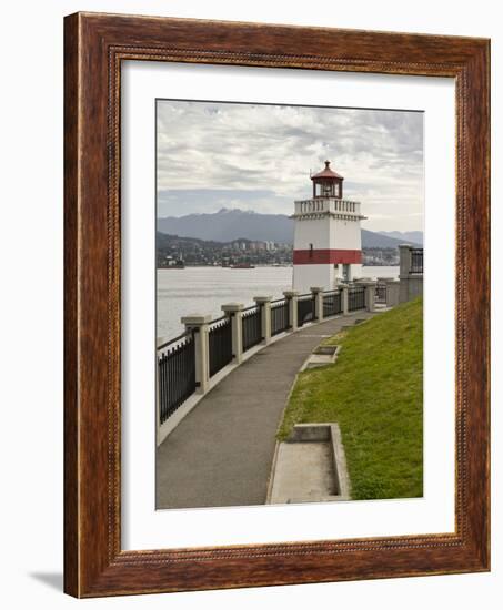Brockton Point Lighthouse, Stanley Park, Vancouver, British Columbia, Canada-William Sutton-Framed Photographic Print