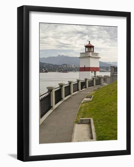 Brockton Point Lighthouse, Stanley Park, Vancouver, British Columbia, Canada-William Sutton-Framed Photographic Print