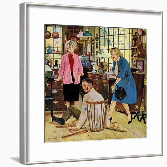 "Broken Antique Chair", June 20, 1959-John Falter-Framed Giclee Print