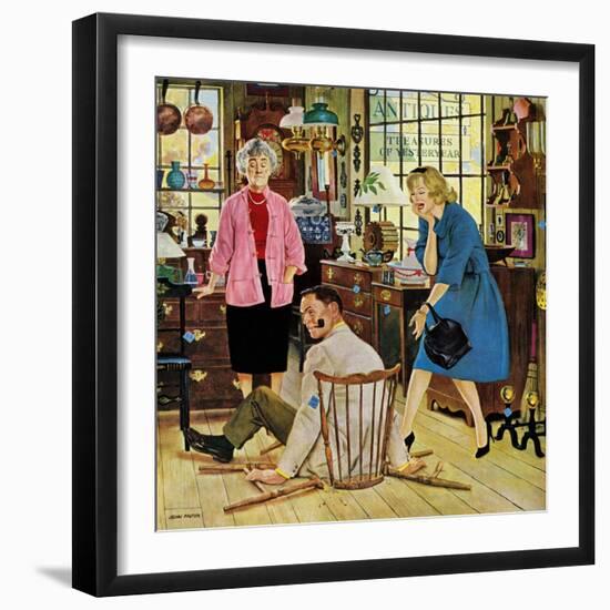 "Broken Antique Chair", June 20, 1959-John Falter-Framed Giclee Print