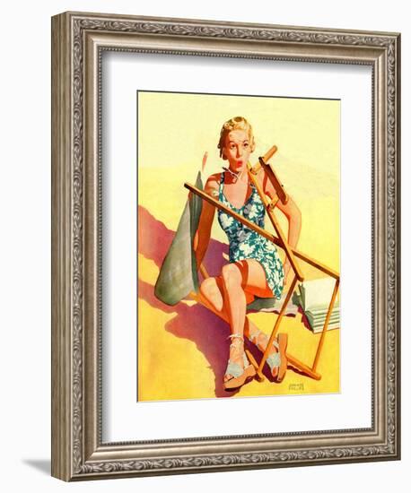 "Broken Beach Chair,"August 12, 1939-John Hyde Phillips-Framed Giclee Print