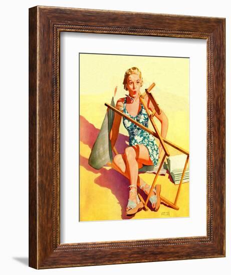 "Broken Beach Chair,"August 12, 1939-John Hyde Phillips-Framed Giclee Print