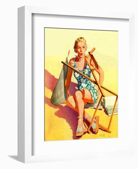 "Broken Beach Chair,"August 12, 1939-John Hyde Phillips-Framed Giclee Print