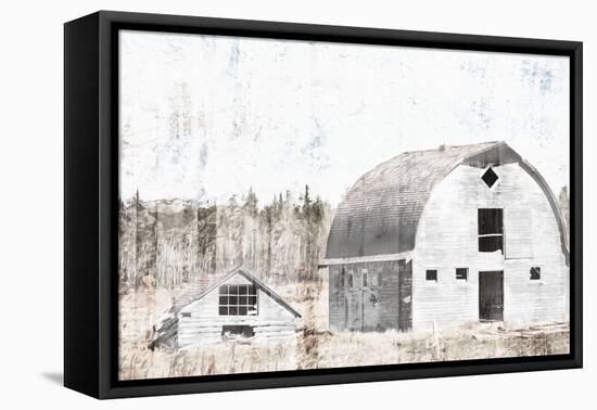 Broken Down White Barn-Milli Villa-Framed Premier Image Canvas