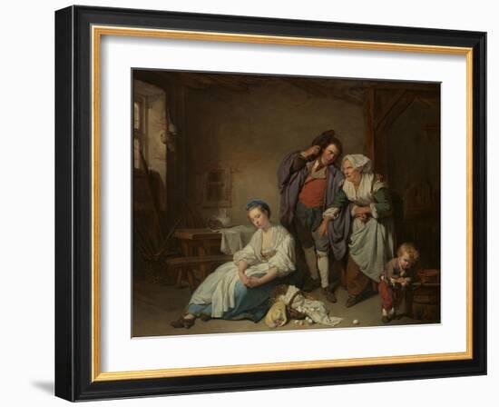 Broken Eggs, 1756-Jean Baptiste Greuze-Framed Giclee Print