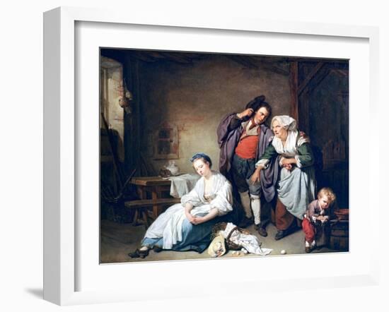 Broken Eggs, 1756-Jean-Baptiste Greuze-Framed Giclee Print