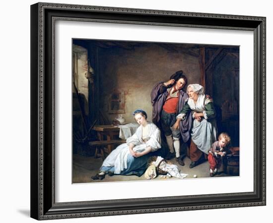 Broken Eggs, 1756-Jean-Baptiste Greuze-Framed Giclee Print