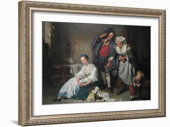 Broken Eggs-Jean-Baptiste Greuze-Framed Art Print