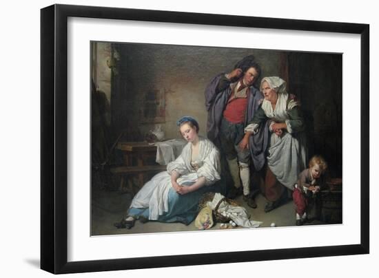 Broken Eggs-Jean-Baptiste Greuze-Framed Art Print