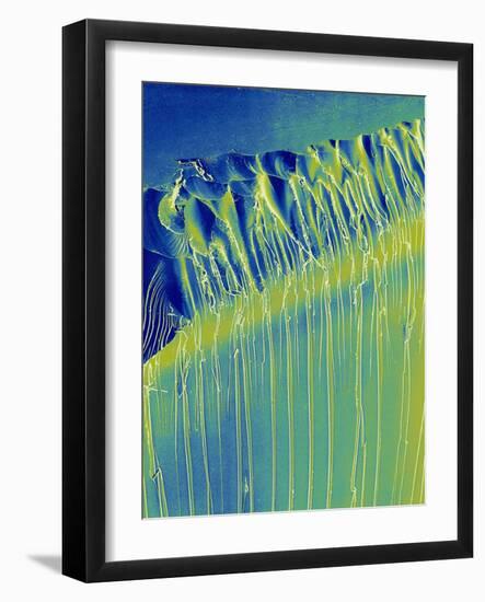 Broken Glass Edge-Micro Discovery-Framed Photographic Print