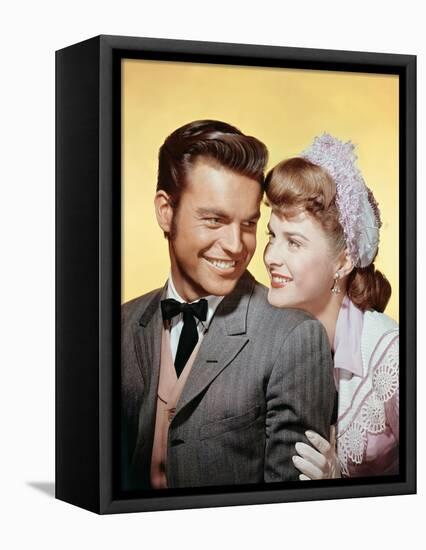 BROKEN LANCE, 1954 directed by EDWARD DMYTRYK Robert Wagner and Jean Peters (photo)-null-Framed Stretched Canvas
