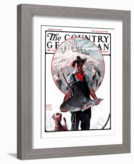 "Broken Plow," Country Gentleman Cover, August 22, 1925-William Meade Prince-Framed Giclee Print