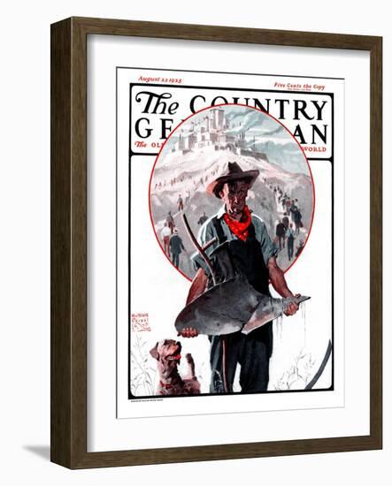 "Broken Plow," Country Gentleman Cover, August 22, 1925-William Meade Prince-Framed Giclee Print