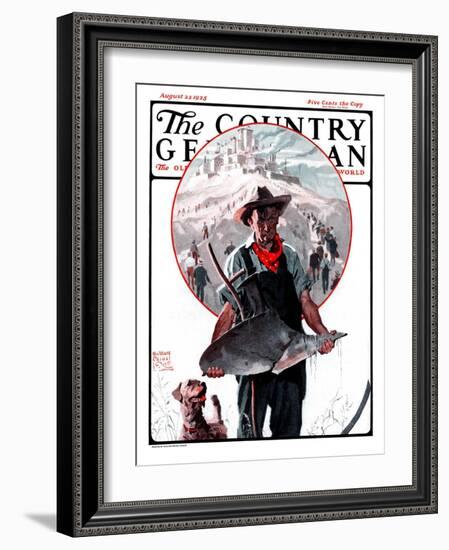 "Broken Plow," Country Gentleman Cover, August 22, 1925-William Meade Prince-Framed Giclee Print