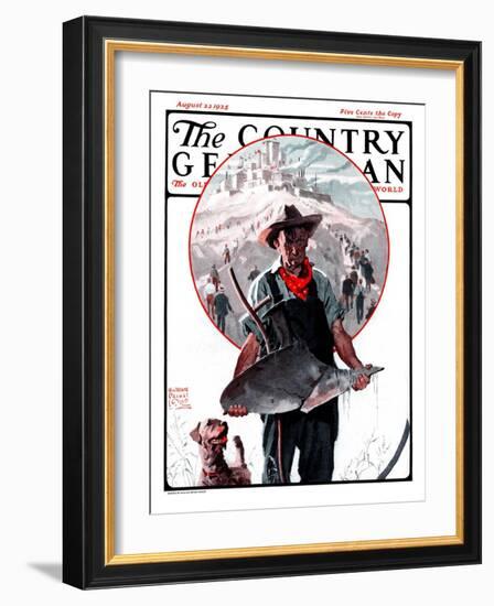 "Broken Plow," Country Gentleman Cover, August 22, 1925-William Meade Prince-Framed Giclee Print