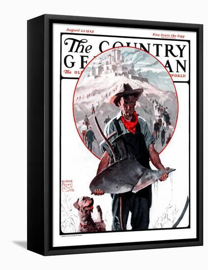 "Broken Plow," Country Gentleman Cover, August 22, 1925-William Meade Prince-Framed Premier Image Canvas