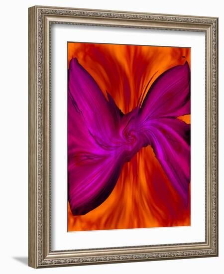 Broken Ties Series - Red/Fuschia-Ruth Palmer-Framed Art Print