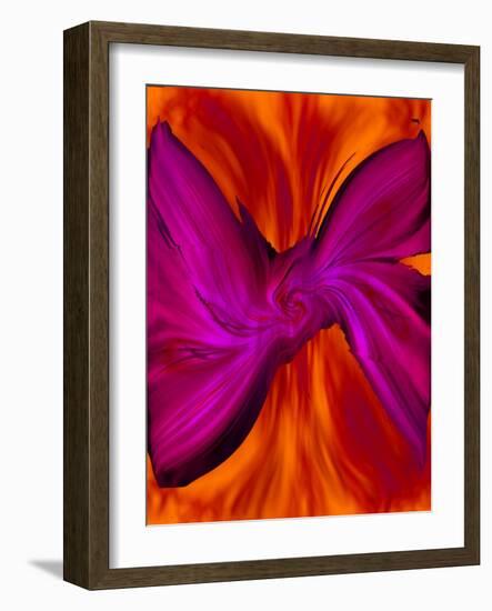 Broken Ties Series - Red/Fuschia-Ruth Palmer-Framed Art Print