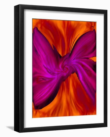 Broken Ties Series - Red/Fuschia-Ruth Palmer-Framed Art Print