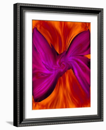 Broken Ties Series - Red/Fuschia-Ruth Palmer-Framed Art Print