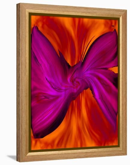 Broken Ties Series - Red/Fuschia-Ruth Palmer-Framed Stretched Canvas