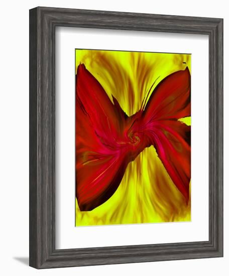 Broken Ties Series - Red/Yellow/Orange-Ruth Palmer-Framed Art Print