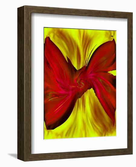 Broken Ties Series - Red/Yellow/Orange-Ruth Palmer-Framed Art Print