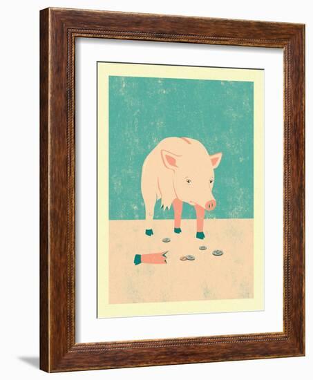 Broken-Jazzberry Blue-Framed Art Print