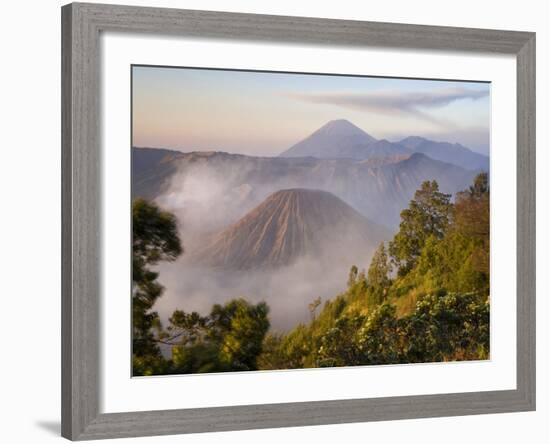 Bromo Volcano in Bromo-Tengger-Semeru National Park-Peter Adams-Framed Photographic Print