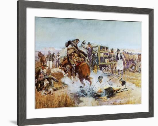 Bronc to Breakfast-Charles Marion Russell-Framed Art Print