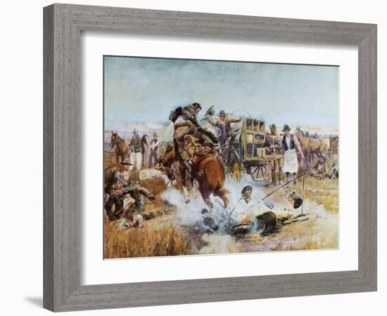 Bronc to Breakfast-Charles Marion Russell-Framed Premium Giclee Print