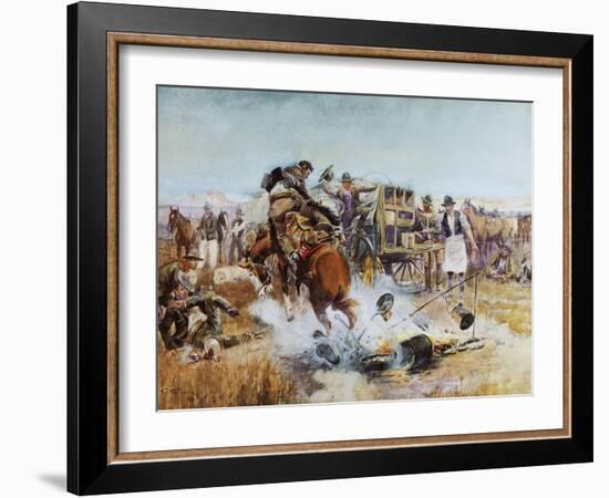 Bronc to Breakfast-Charles Marion Russell-Framed Premium Giclee Print