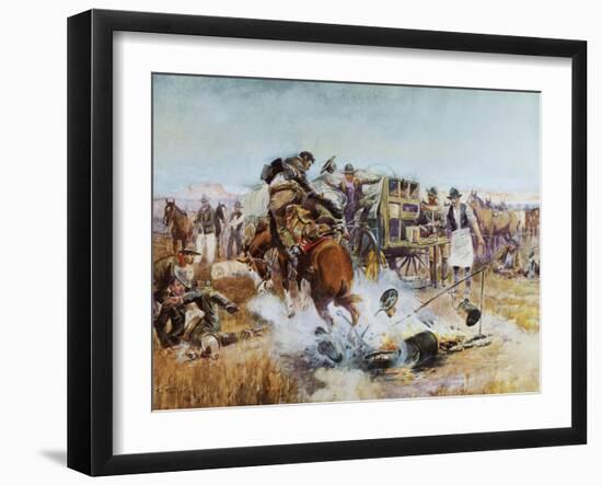 Bronc to Breakfast-Charles Marion Russell-Framed Premium Giclee Print