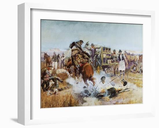 Bronc to Breakfast-Charles Marion Russell-Framed Premium Giclee Print