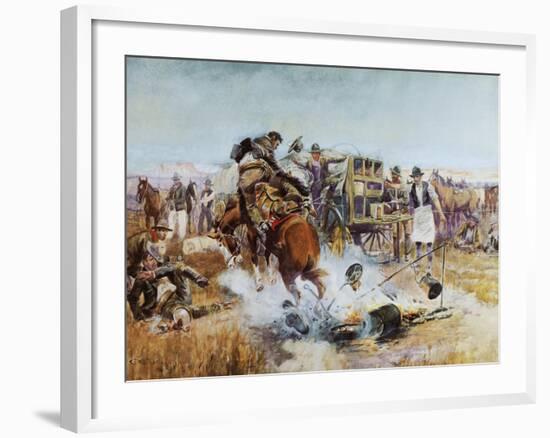 Bronc to Breakfast-Charles Marion Russell-Framed Premium Giclee Print