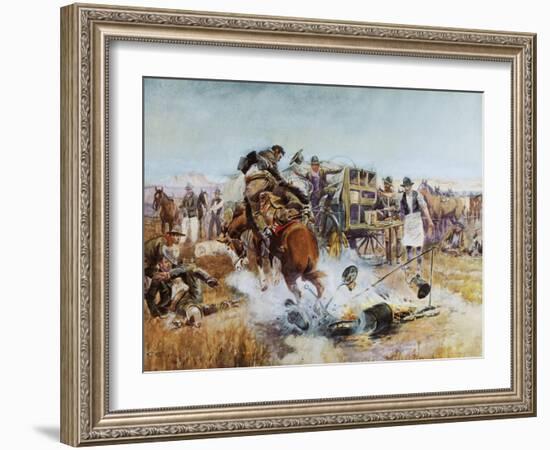 Bronc to Breakfast-Charles Marion Russell-Framed Giclee Print