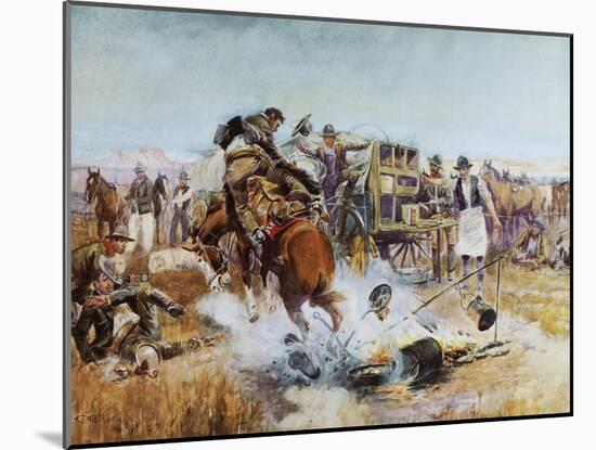 Bronc to Breakfast-Charles Marion Russell-Mounted Giclee Print