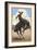 Bronco Bucking-Lantern Press-Framed Premium Giclee Print