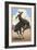 Bronco Bucking-Lantern Press-Framed Art Print