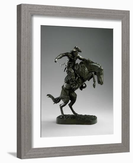 Bronco Buster, 1895, Cast 30Th July 1906 (Bronze)-Frederic Remington-Framed Giclee Print