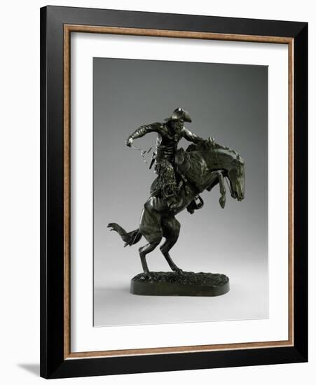 Bronco Buster, 1895, Cast 30Th July 1906 (Bronze)-Frederic Remington-Framed Giclee Print