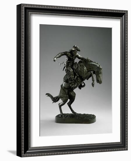 Bronco Buster, 1895, Cast 30Th July 1906 (Bronze)-Frederic Remington-Framed Giclee Print