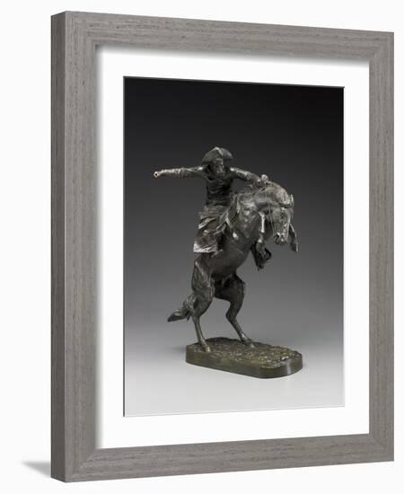 Bronco Buster, 1898 (Bronze)-Frederic Remington-Framed Giclee Print