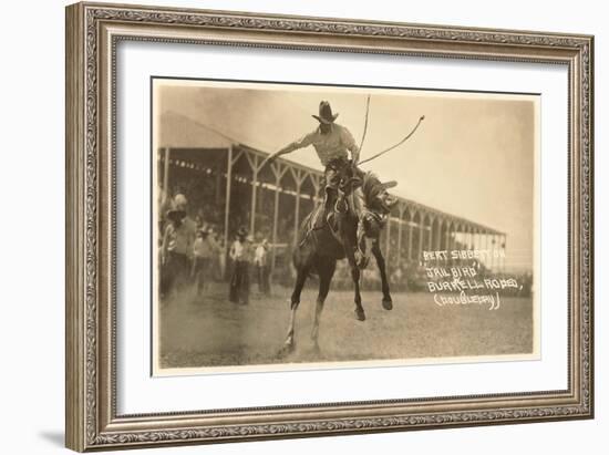 Bronco Buster, Bert Sibberton-null-Framed Art Print